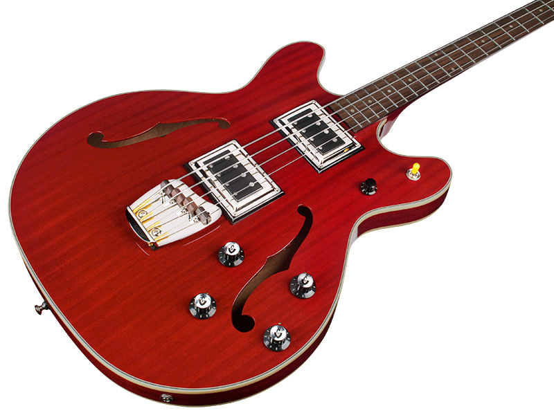 Guild Starfire II Bass - Cherry Red - Semi-Hollow Body - Dual Pickup Electric Bass Guitar