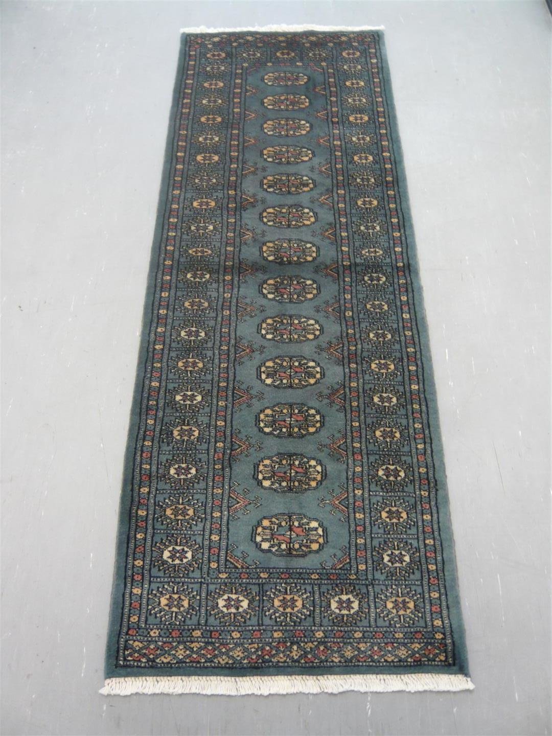 Pakistan Bokhara Runner 6'2" Blue/Grey Online Shop Oriental Rugs