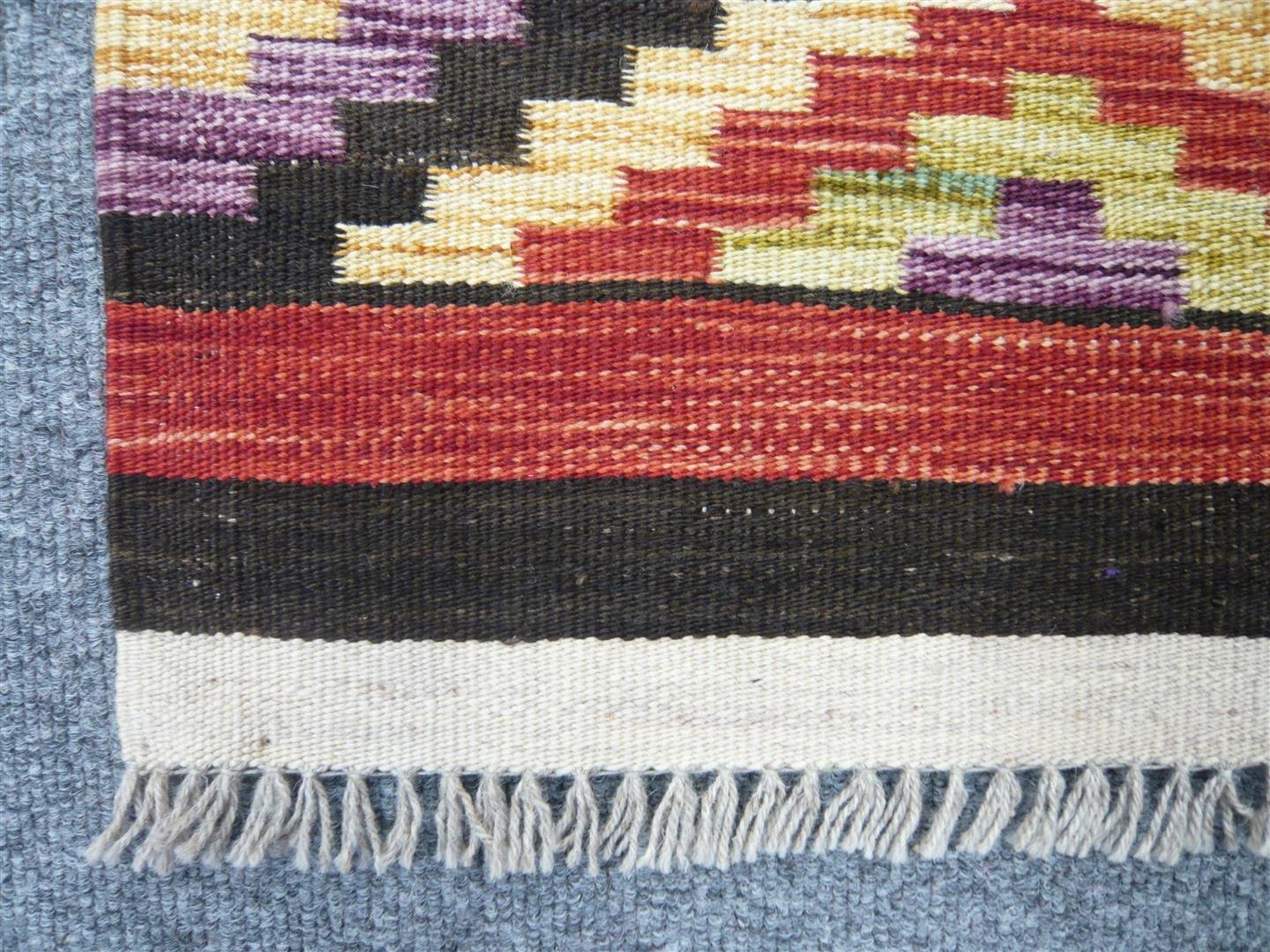 Finely Woven Wool Kilim