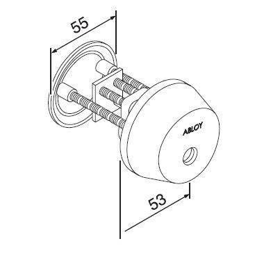 Цилиндр односторонний Abloy CY037C/111005