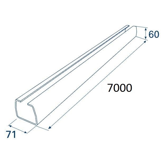 Балка прокатная х/к 71х60х3,5 7000мм 11177