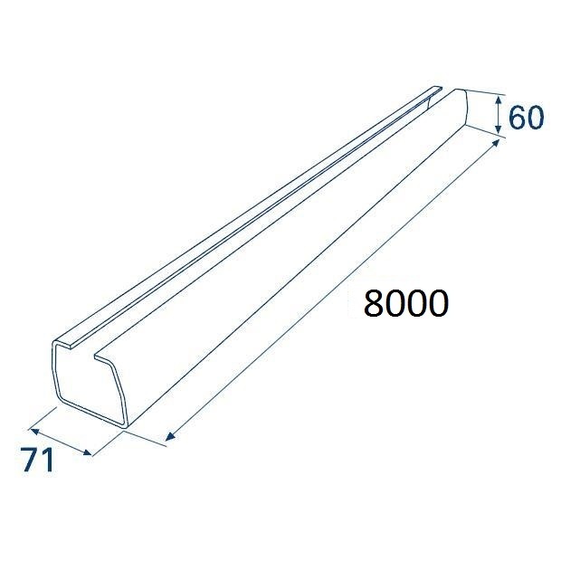 Балка прокатная х/к 71х60х3,5 8000мм 11178