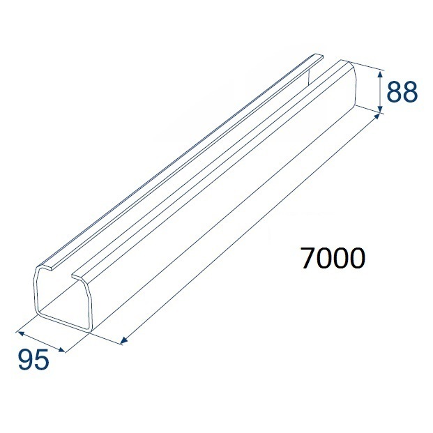 Балка прокатная х/к 95х88х5 7000мм