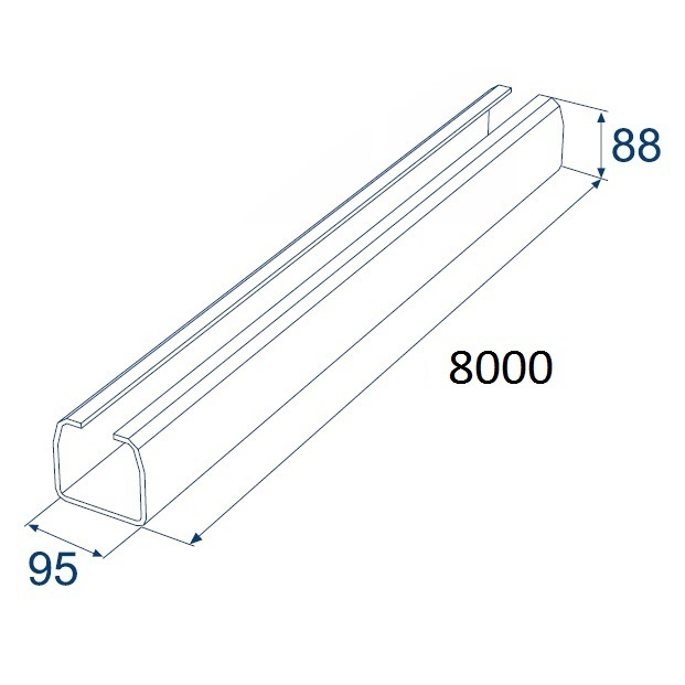 Балка прокатная х/к 95х88х5 8000мм