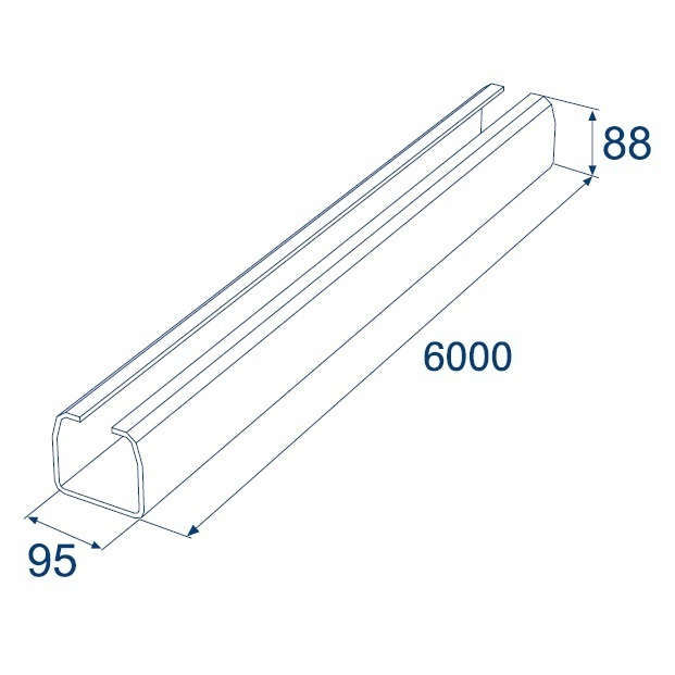 Балка прокатная х/к 95х88х5 6000мм 11183