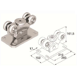Опора роликовая для балки 95х88х5 DHE100 11190