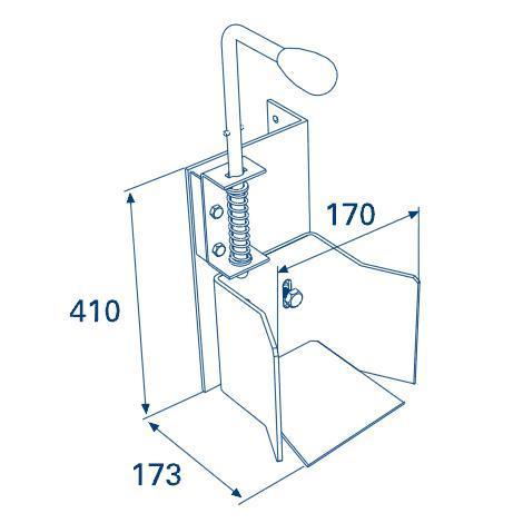 Ловитель нижний с задвижкой для балки 138х144х6 DHS20240