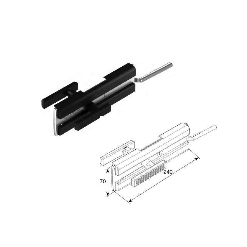Комплект замка для секционных ворот PD 11169