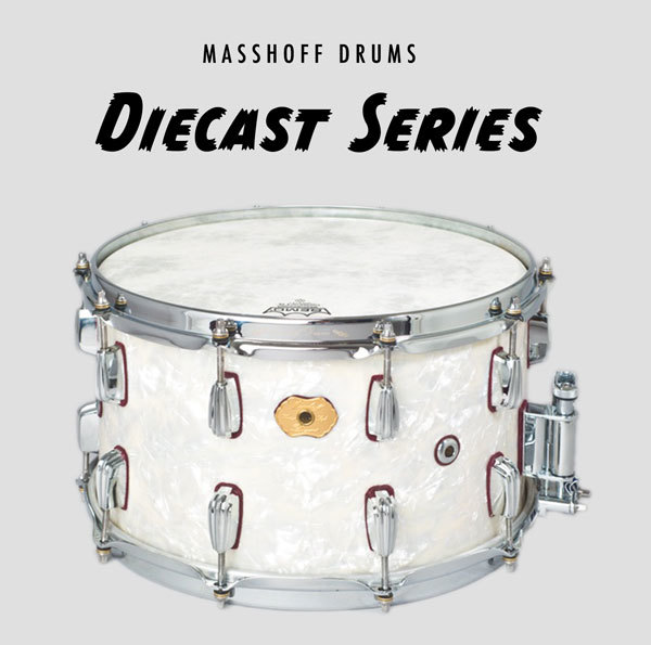 Masshoff Drums 14"x 08" Premium Stahl Snare Drum "Big Chief Steel / White Pearl" 00049