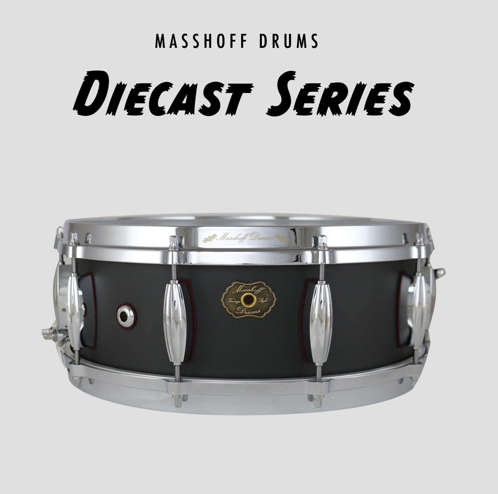 Masshoff Drums 14"x 5.5" Premium Stahl Snare Drum "Poinciana Steel / Tar Black" 00064
