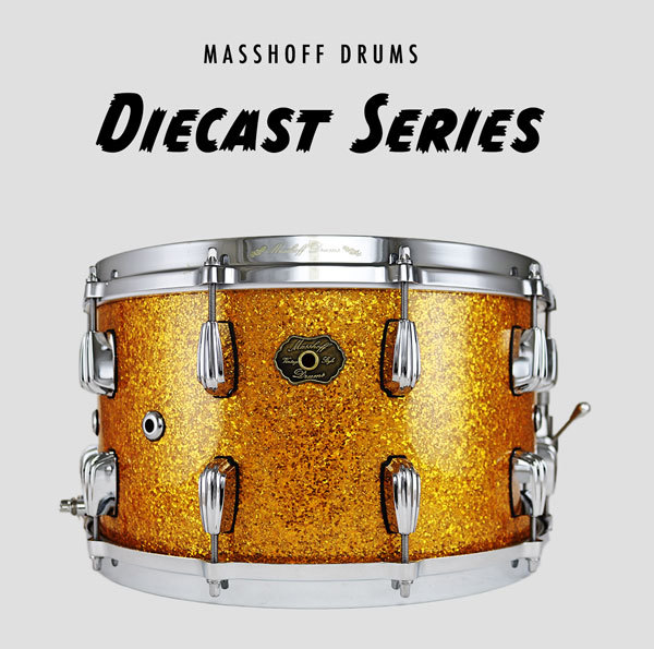 Masshoff Drums 14"x 08" Premium Stahl Snare Drum "Big Chief Steel / Gold Sparkle" 00078