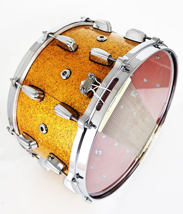 Masshoff Drums 14"x 08" Premium Stahl Snare Drum "Big Chief Steel / Gold Sparkle"