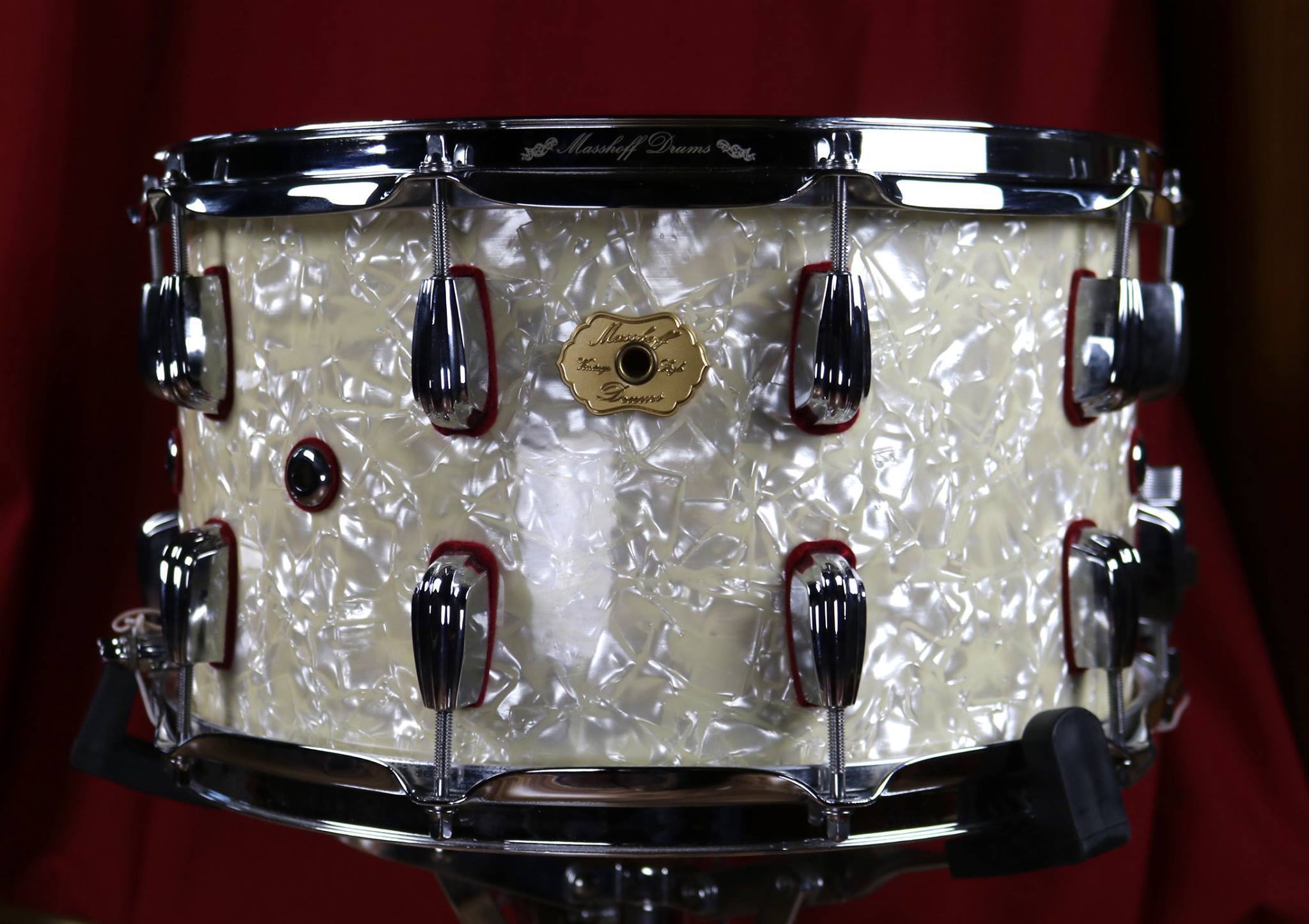 Masshoff Drums 14"x 08" Premium Stahl Snare Drum "Big Chief Steel / White Pearl"