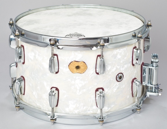 Masshoff Drums 14"x 08" Premium Stahl Snare Drum "Big Chief Steel / White Pearl" 00049