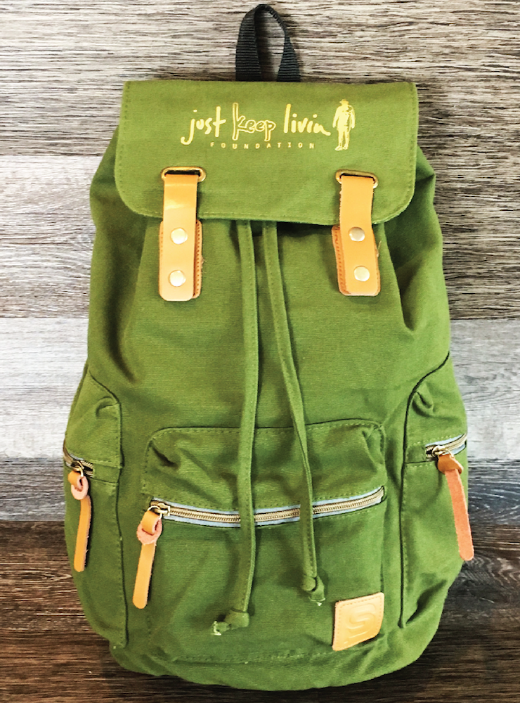 army green rucksack