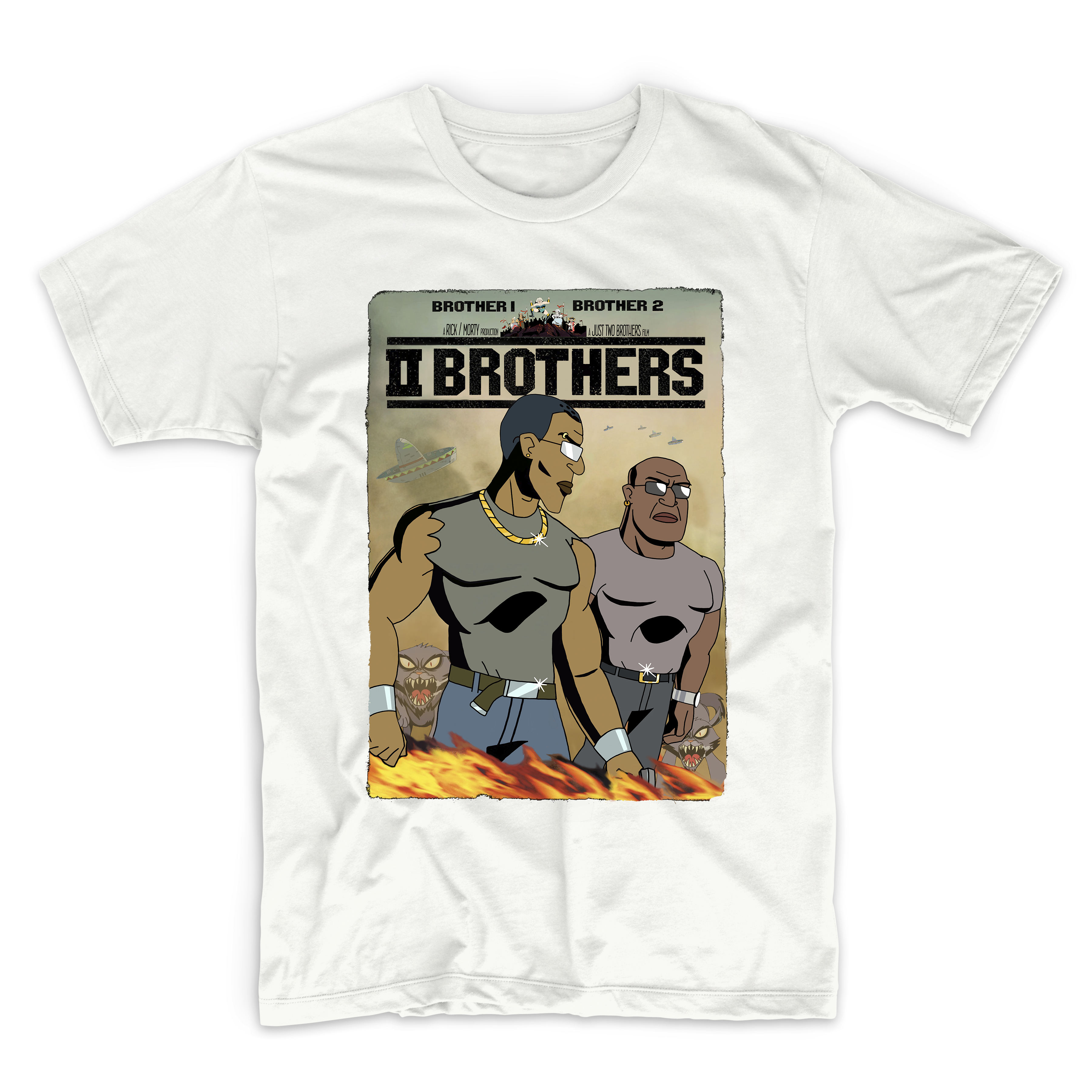 Baker size rick and morty two brothers t shirt browns queens