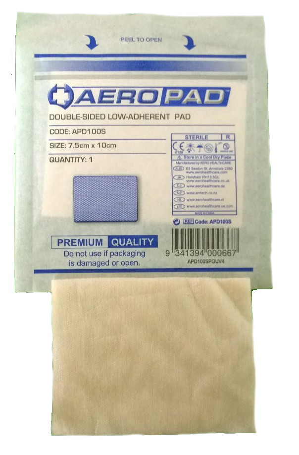 Low Adherent Dressing Pad 10cm * 7.5cm training for First Aid, WHS