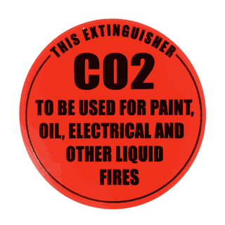 CO2 Fire Extinguisher Sign CO2 Fire Extinguisher Sign