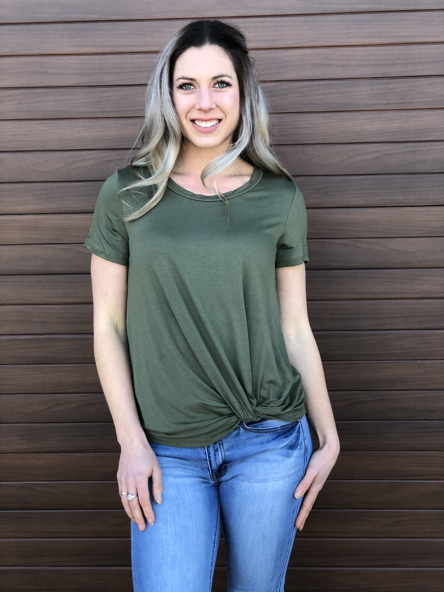 The Twisted Tee Top - Olive 819871