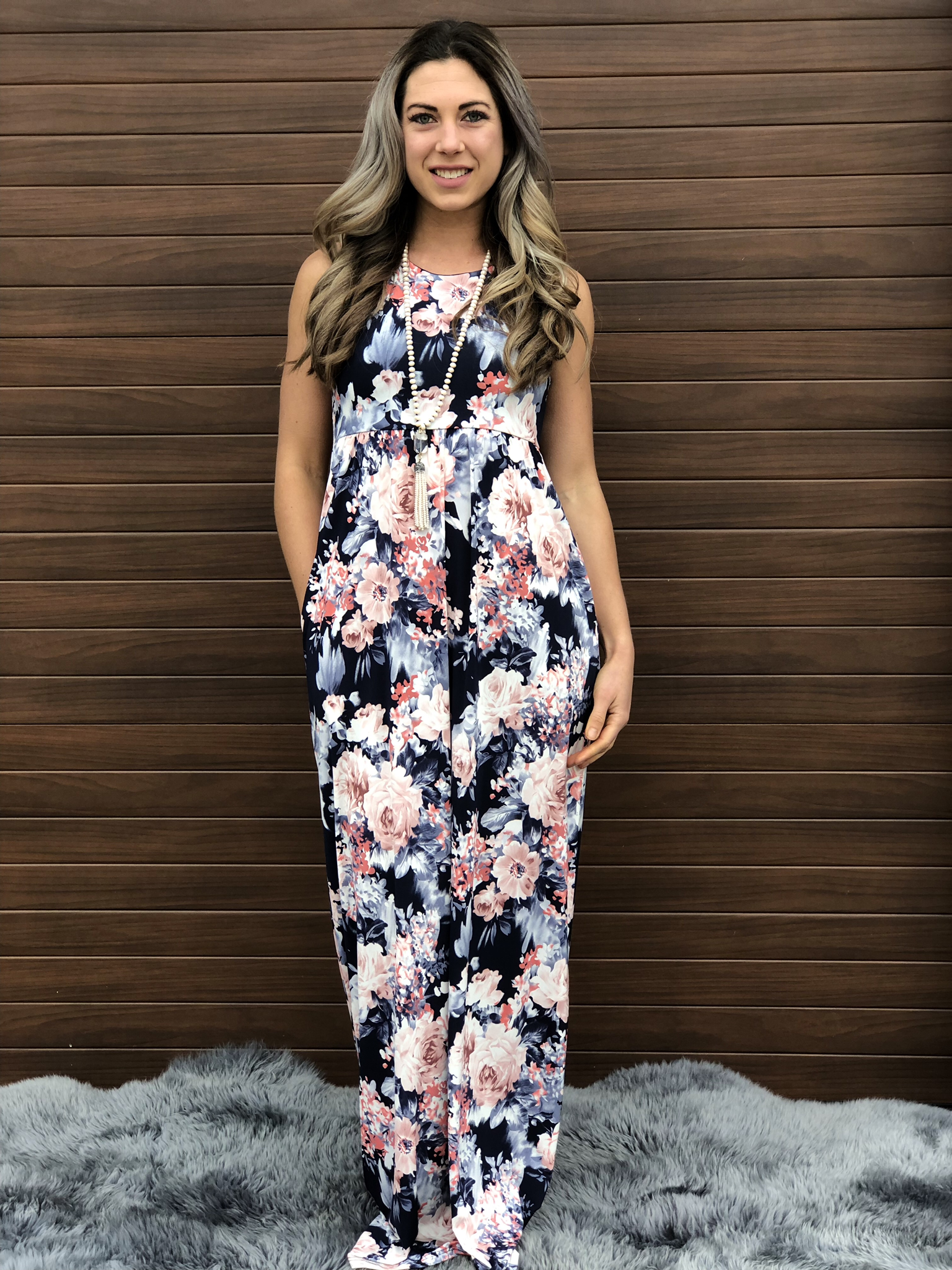 Floral watercolor maxi dress 82038