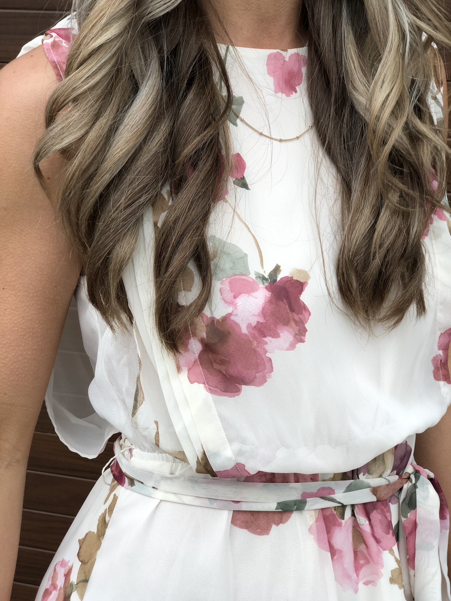 Ivory Blush Floral Dress