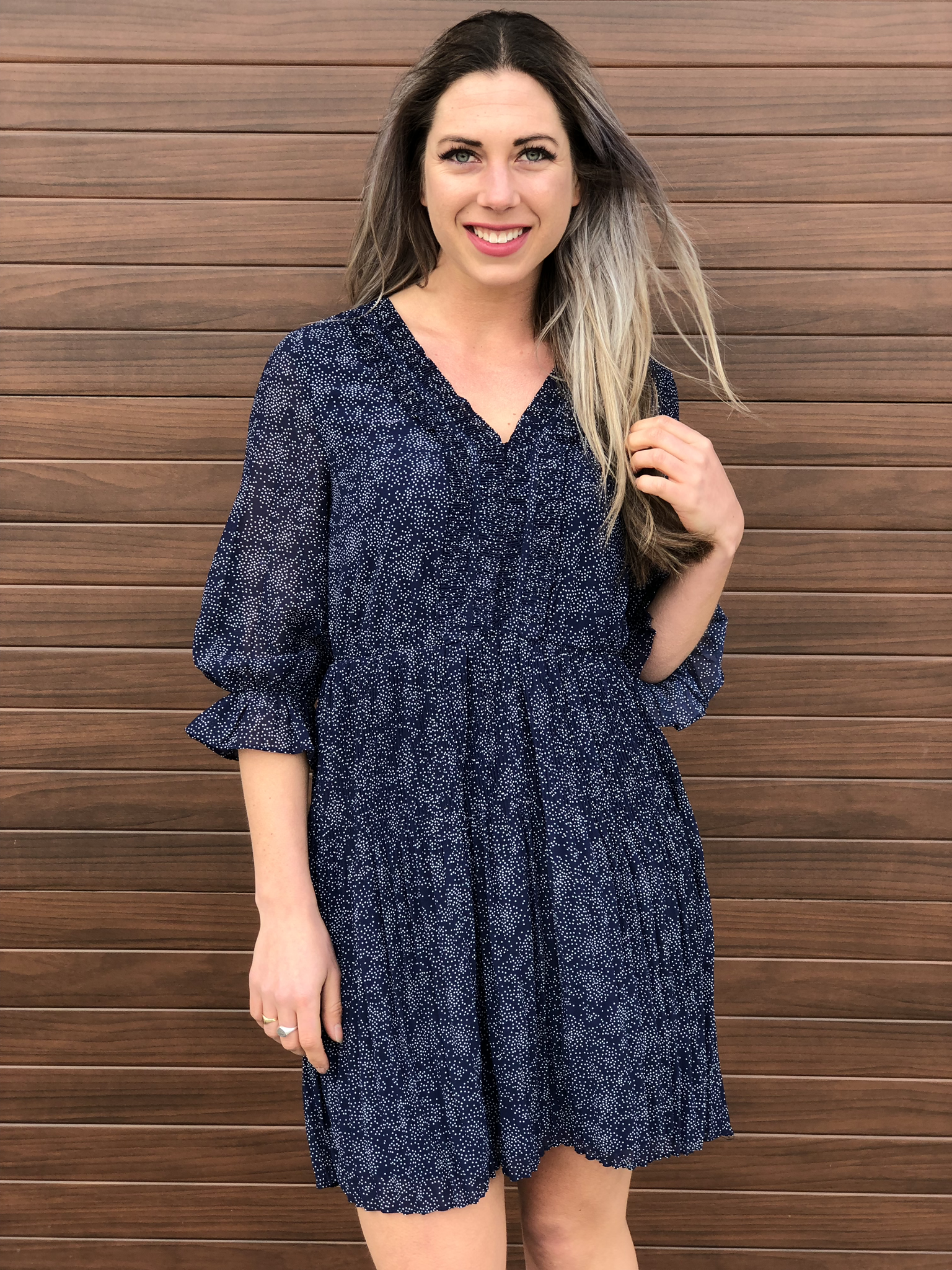 Blue Polka Dot Dress 82183