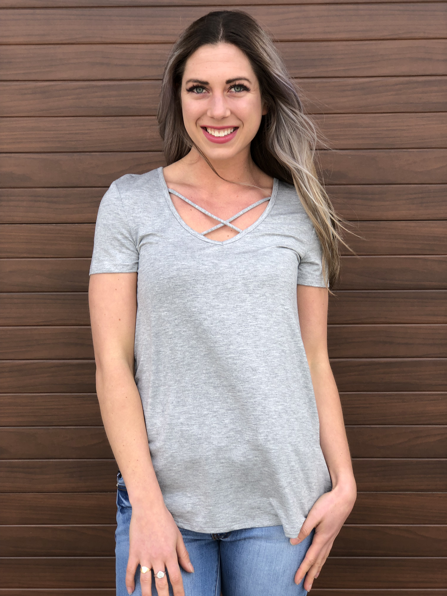 The Waterton Tee - Heather Grey 82238