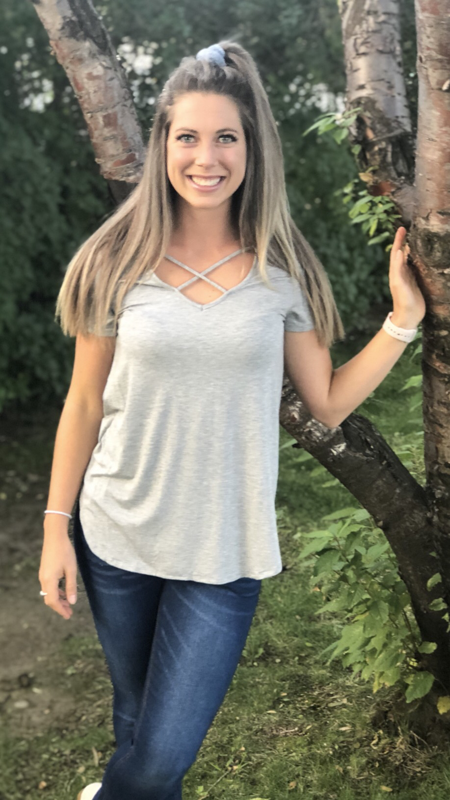 The Waterton Tee - Heather Grey