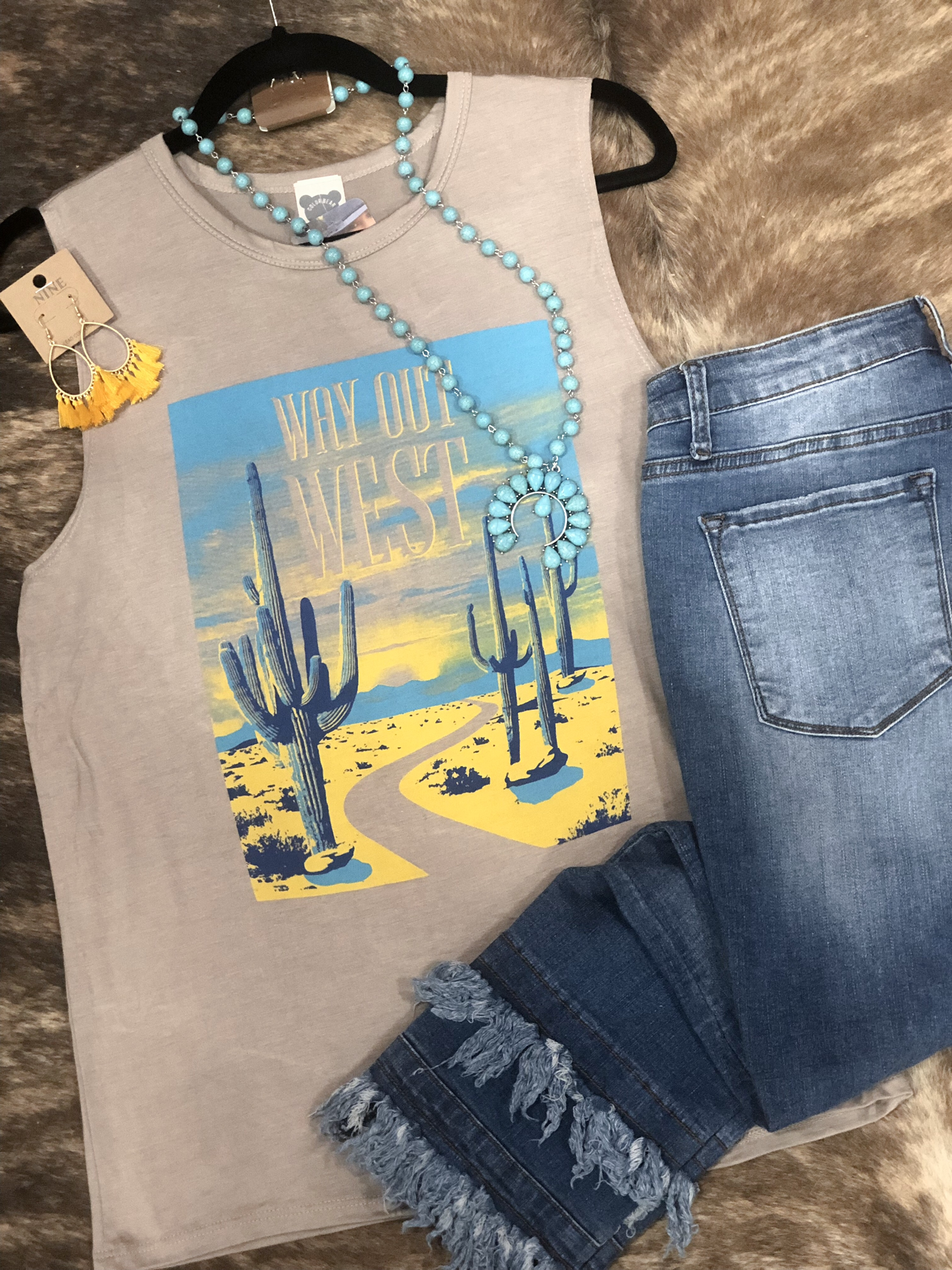 Way Out West Tank - Tan 99999982295