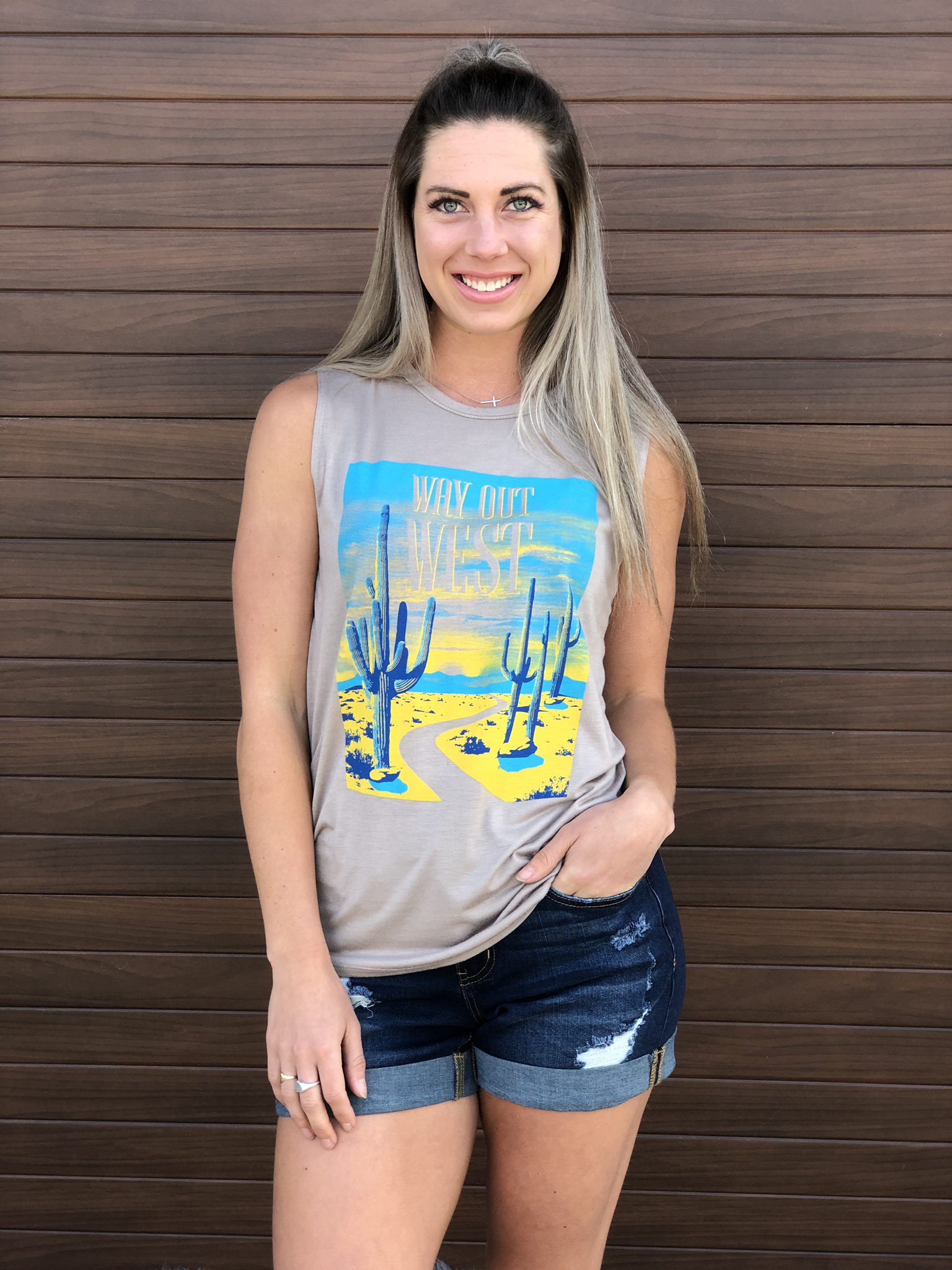 Way Out West Tank - Tan