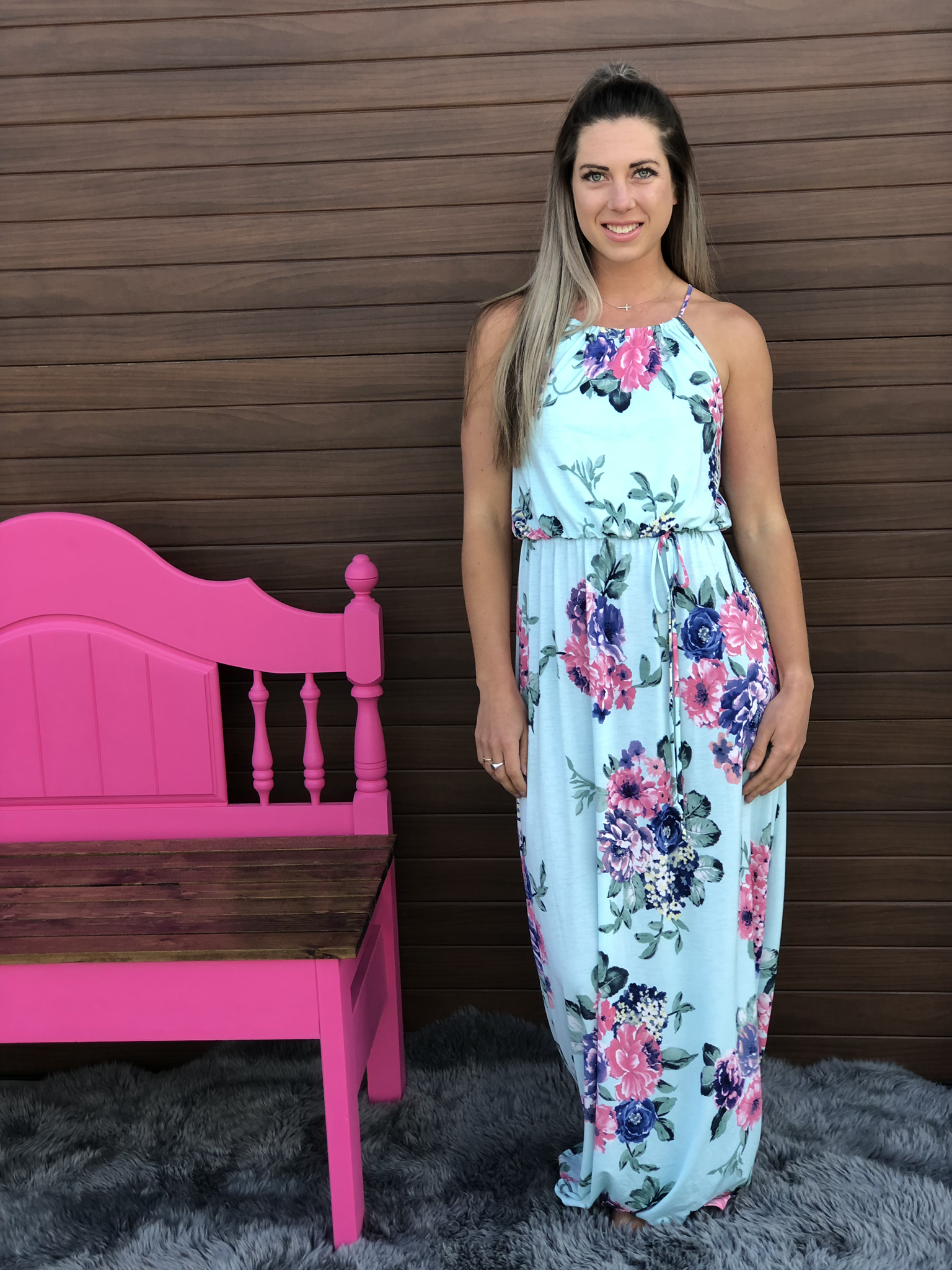Mint Floral Maxi Dress 82432