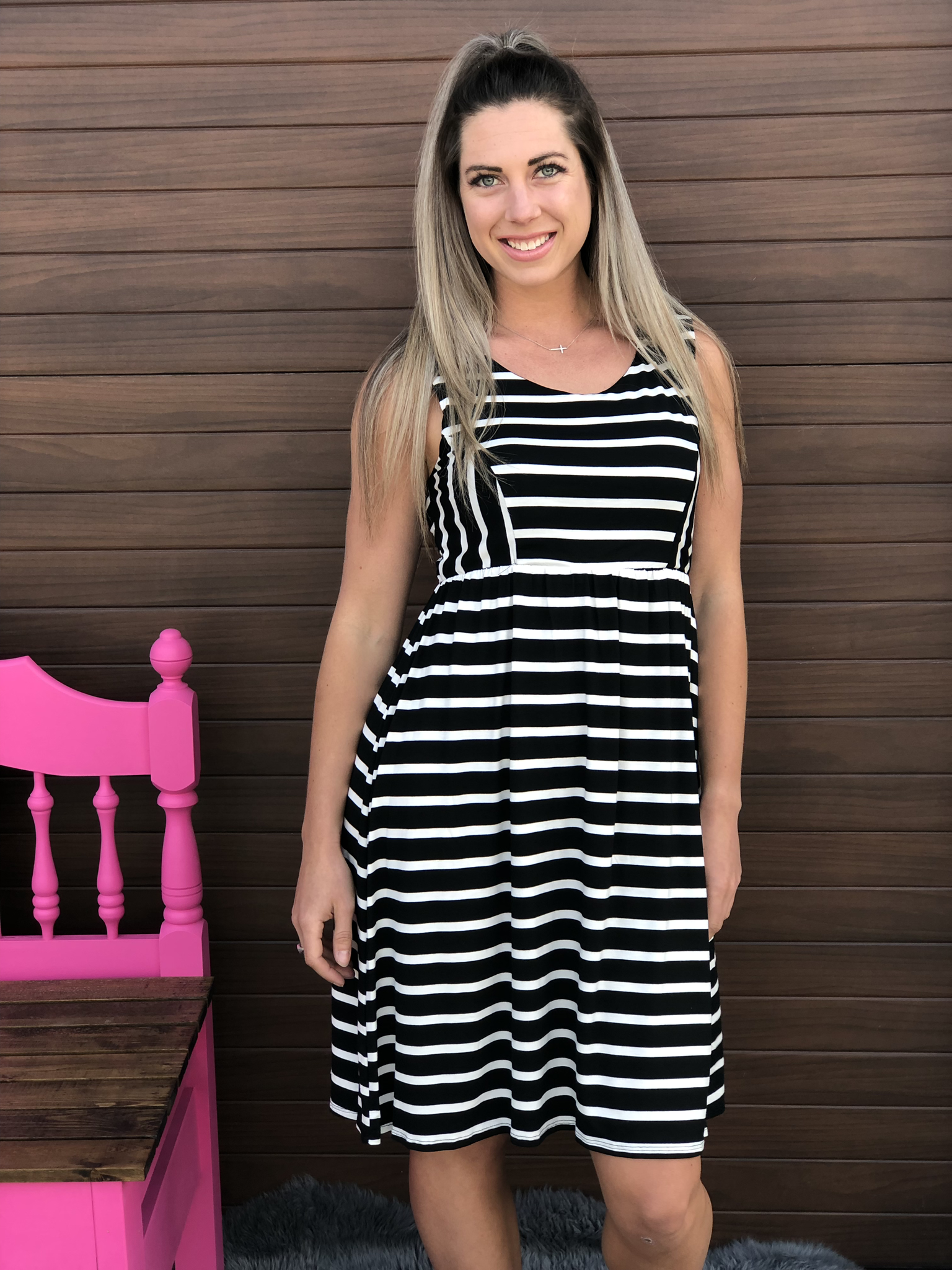 Short Stripe Dress 982416