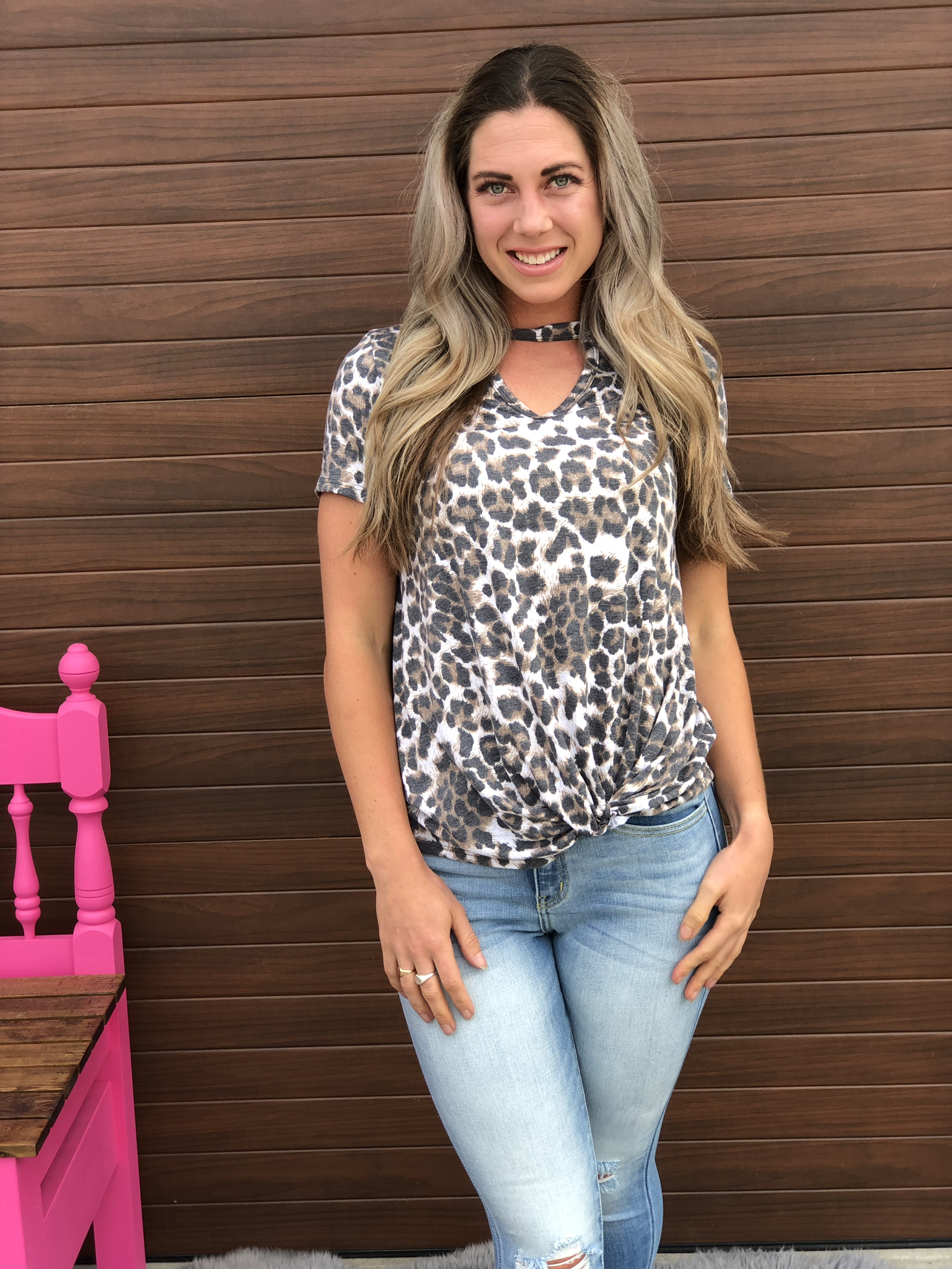 Leopard Choker Tee 82499