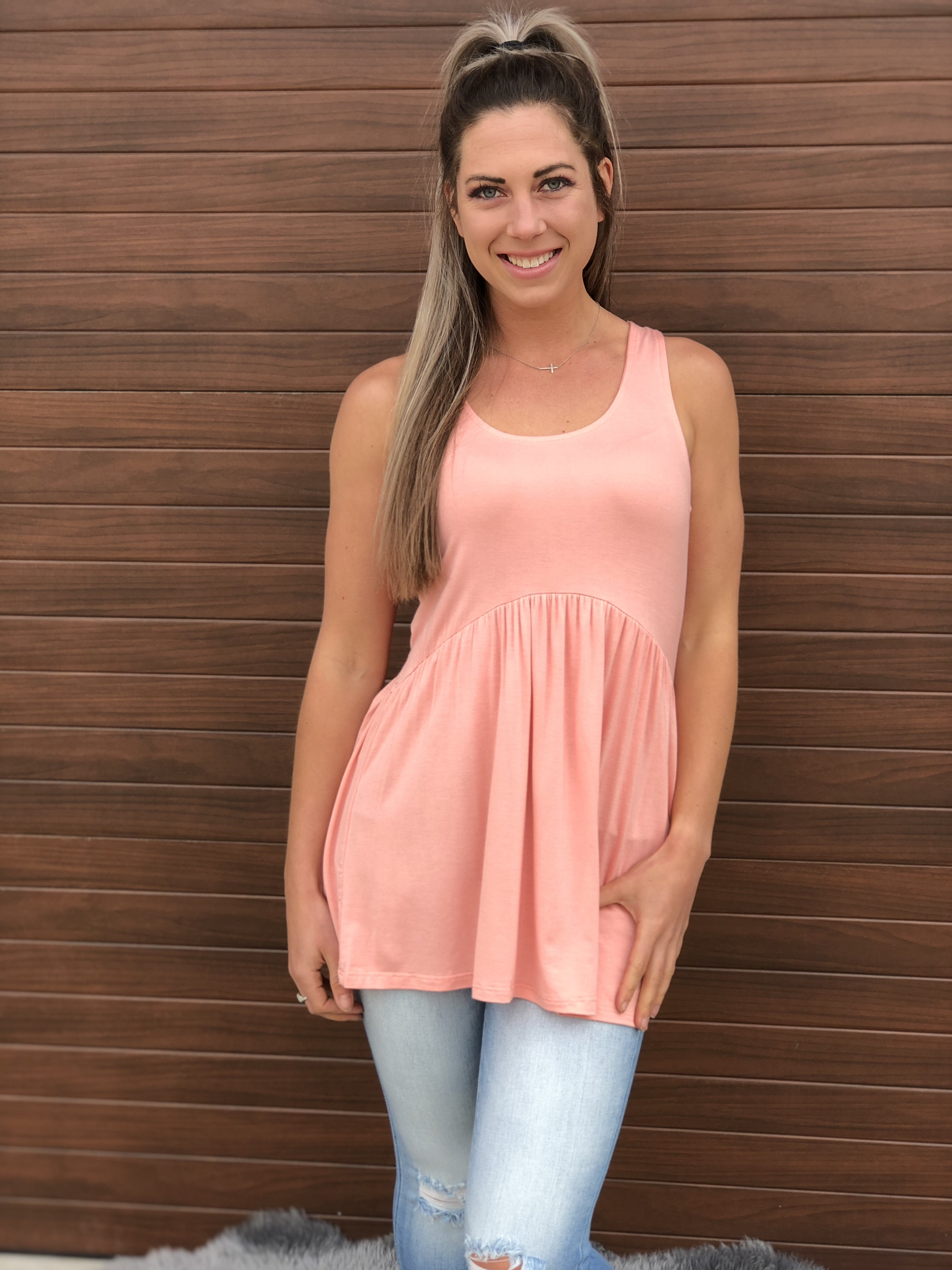 The Tatum Tank - Peach