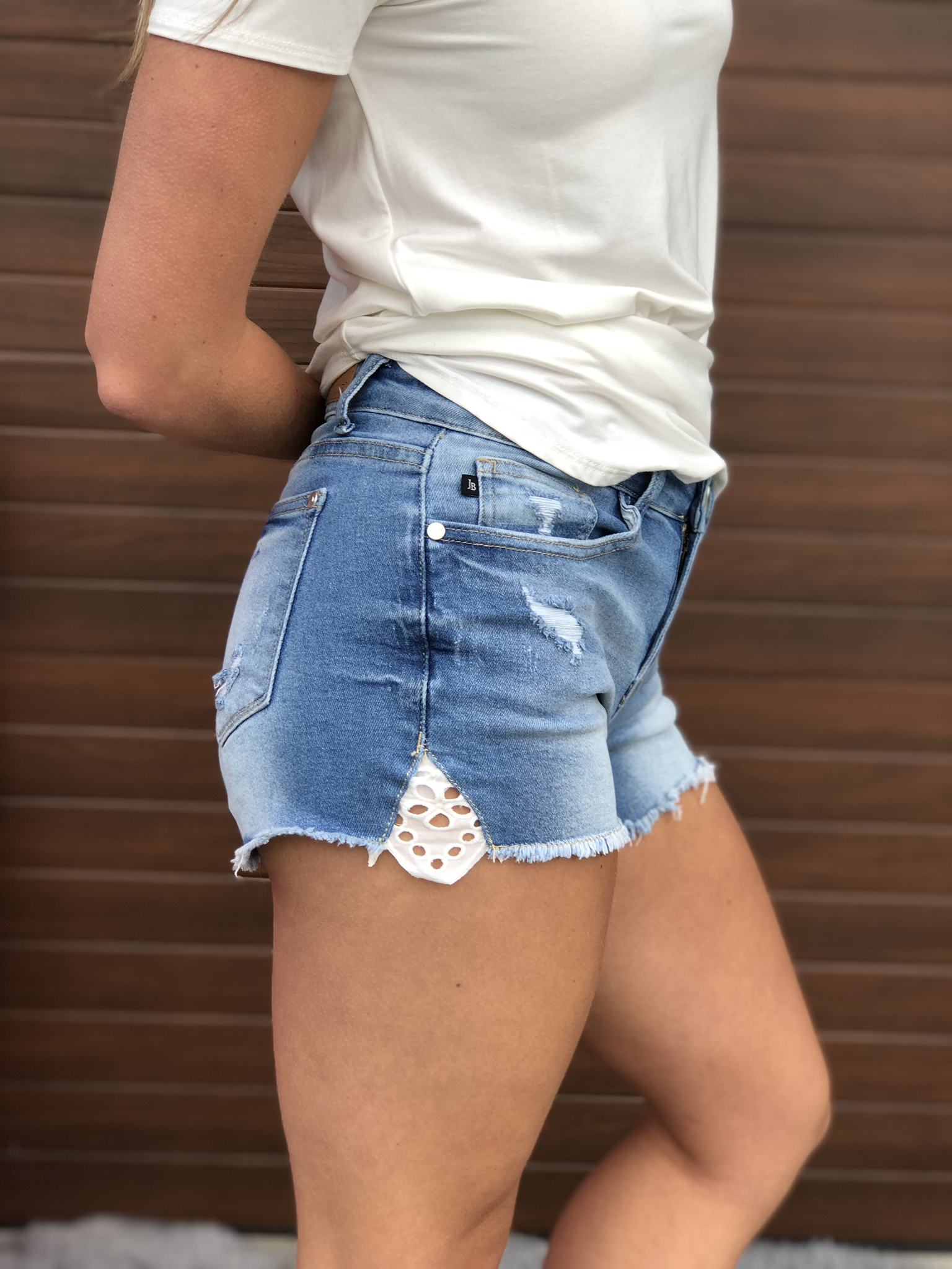 Judy Blue Lace Denim Shorts