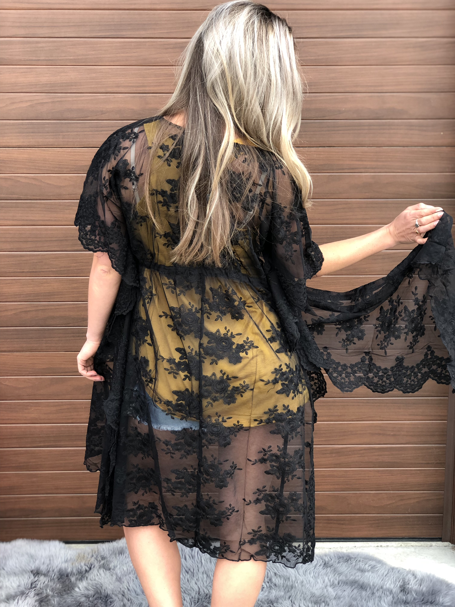 The Clara Lace Cardigan - Black