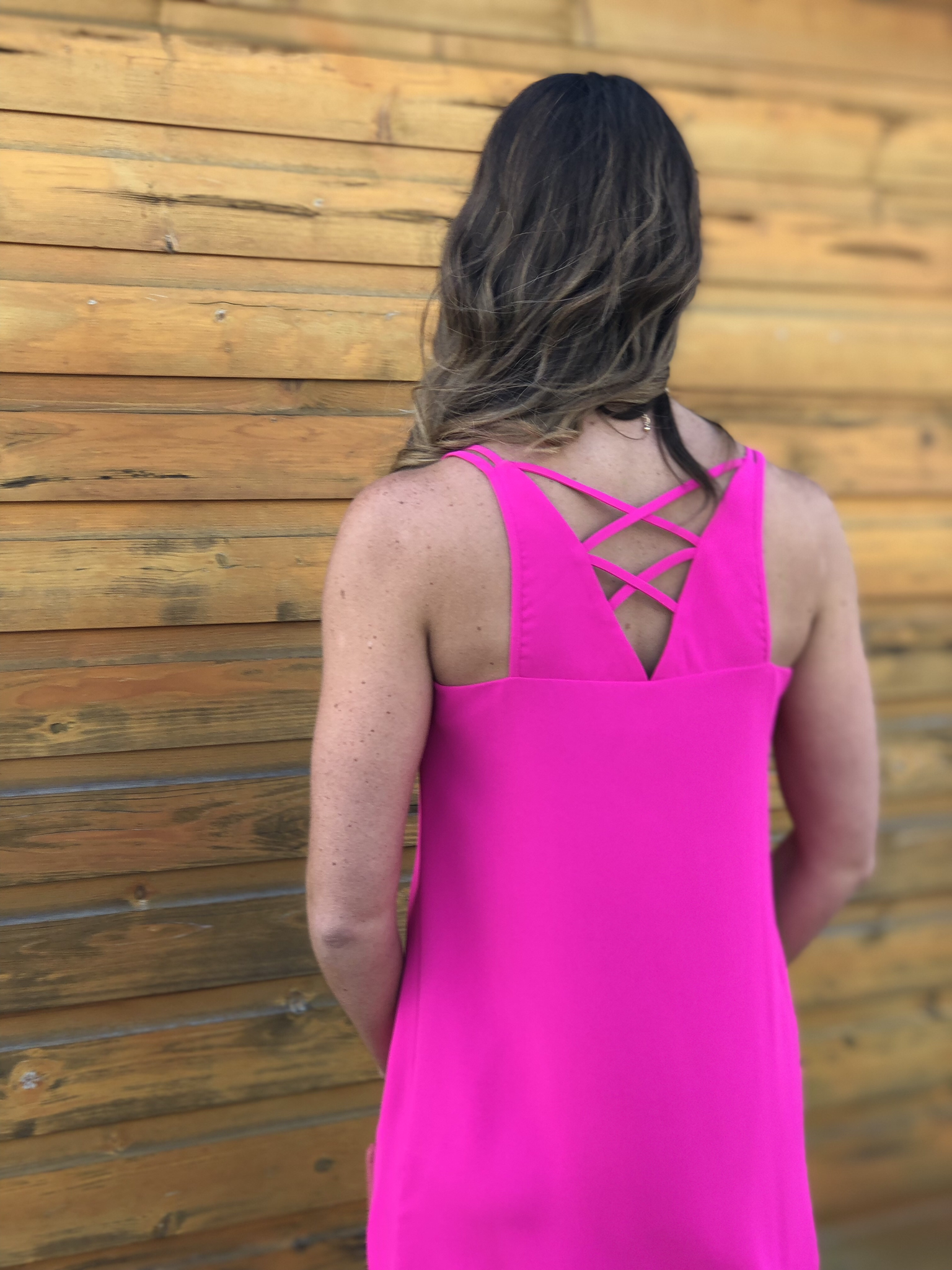 Fuschia Strappy Dress