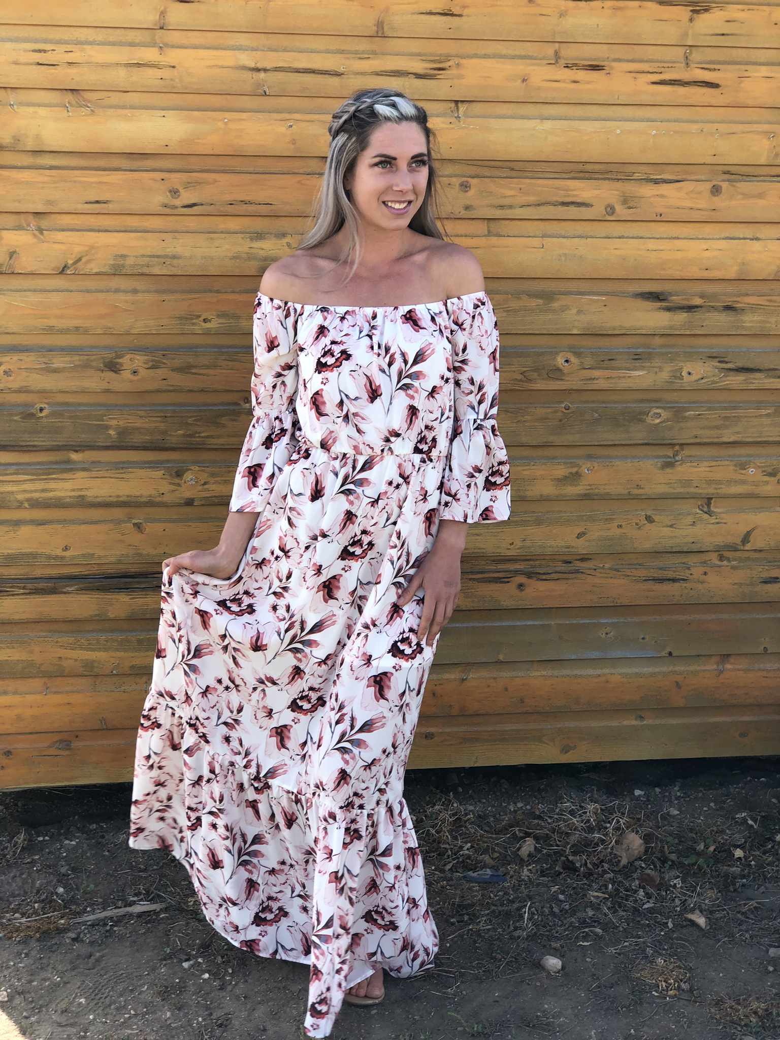 White Floral Dress 82846