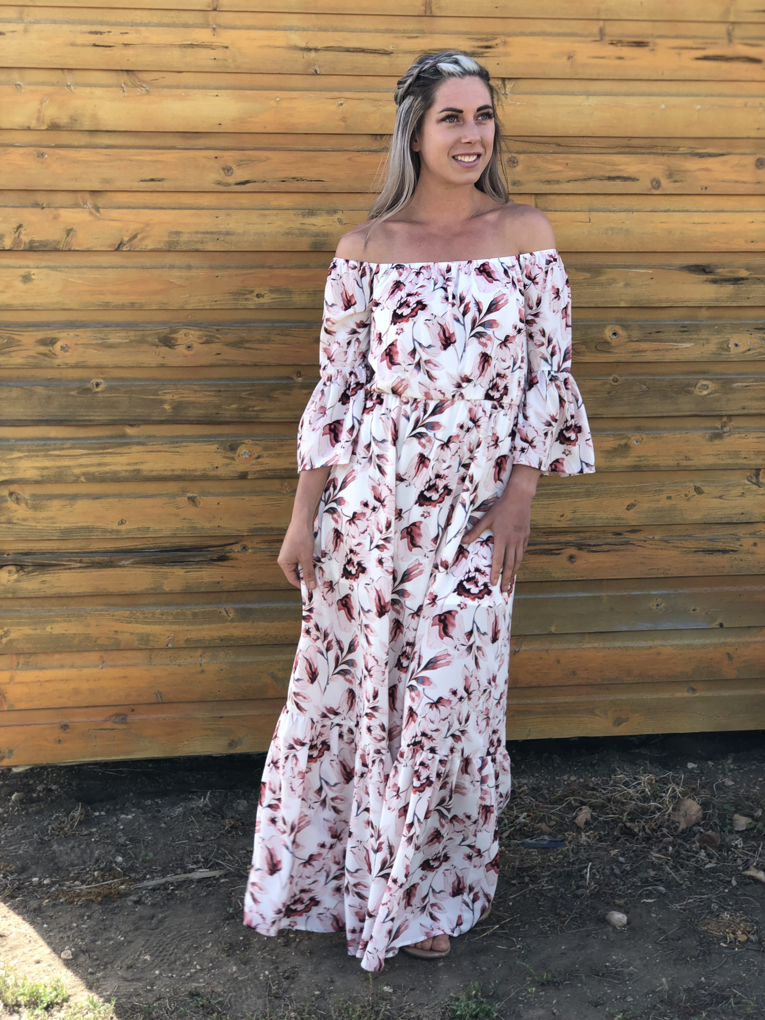 White Floral Dress