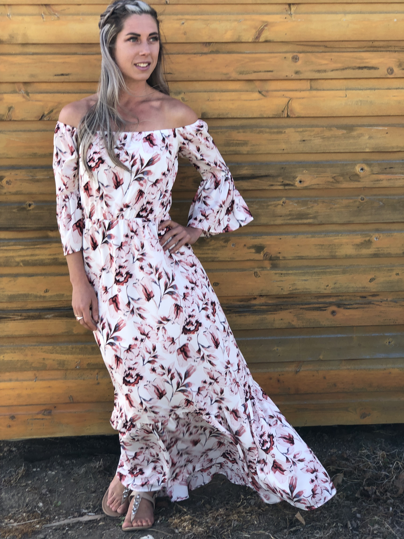 White Floral Dress