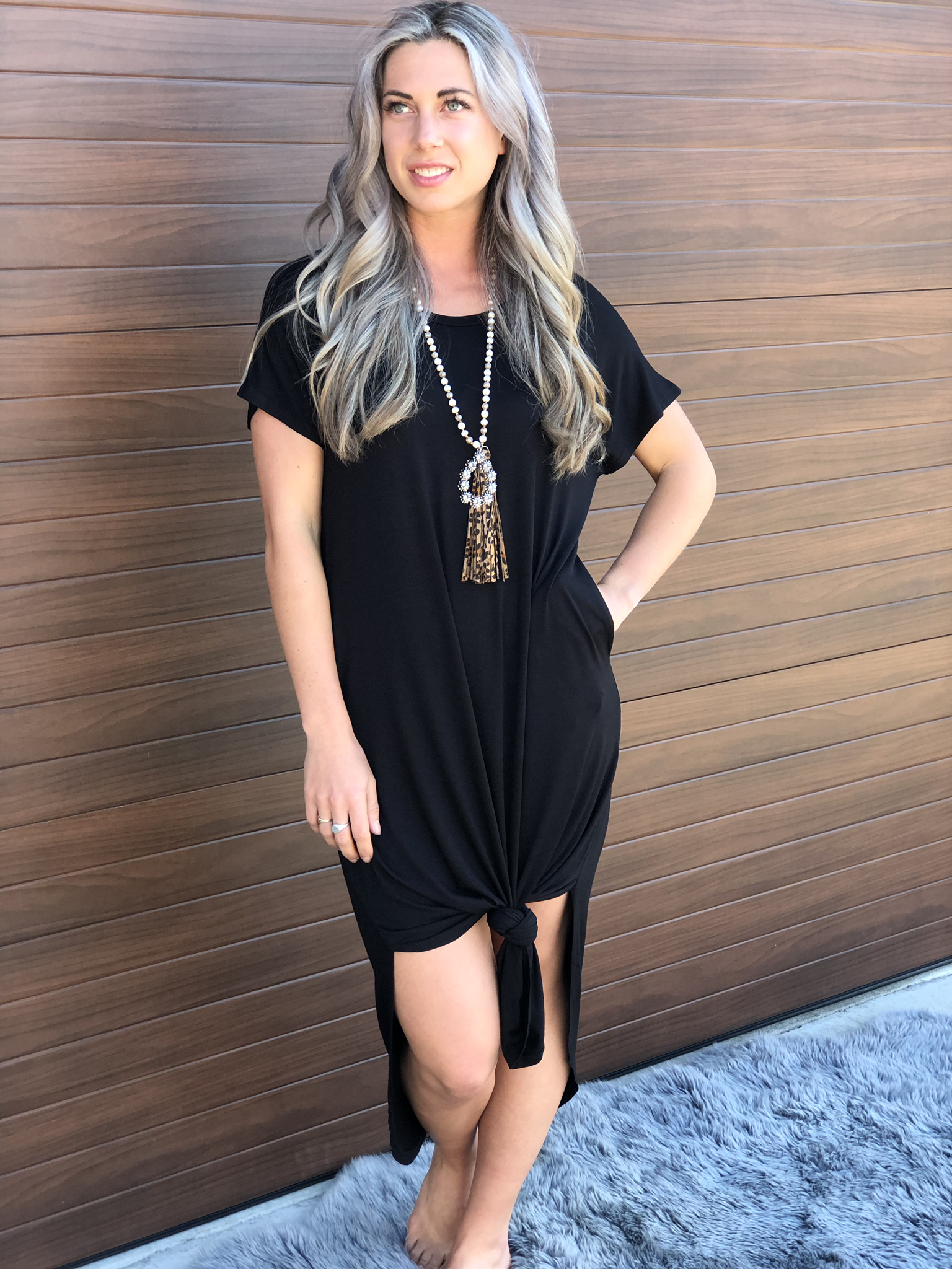 T shirt Dress - Black
