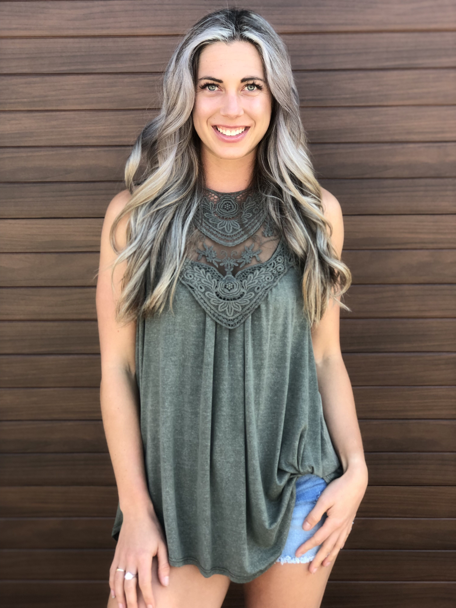 Antique Annie Tank - Olive 82924