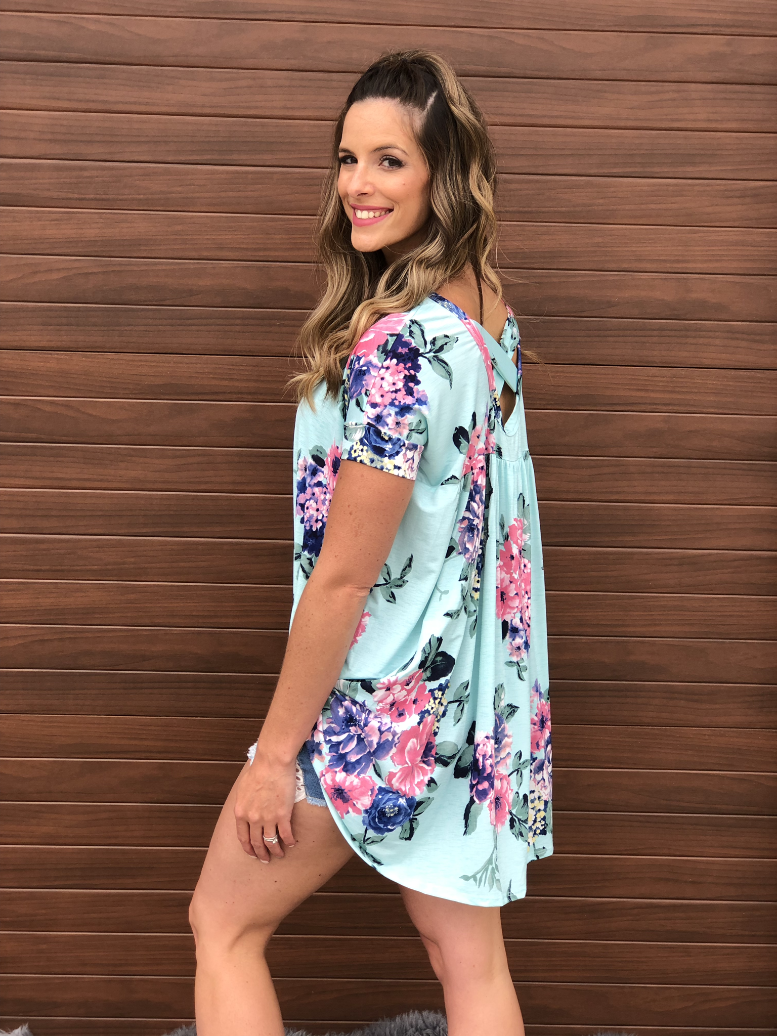 Floral Tunic - Mint