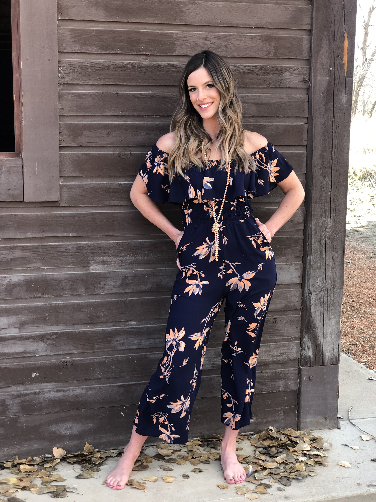 Blue & Orange Floral Jumper 83173