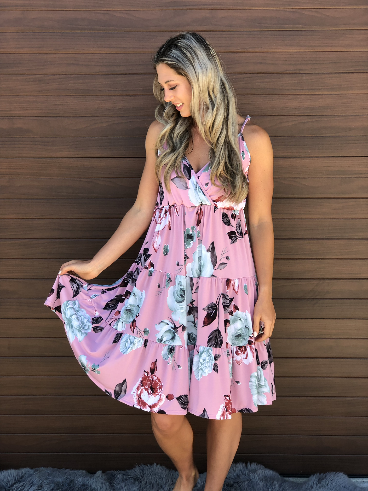 Pink Floral Dress 83258