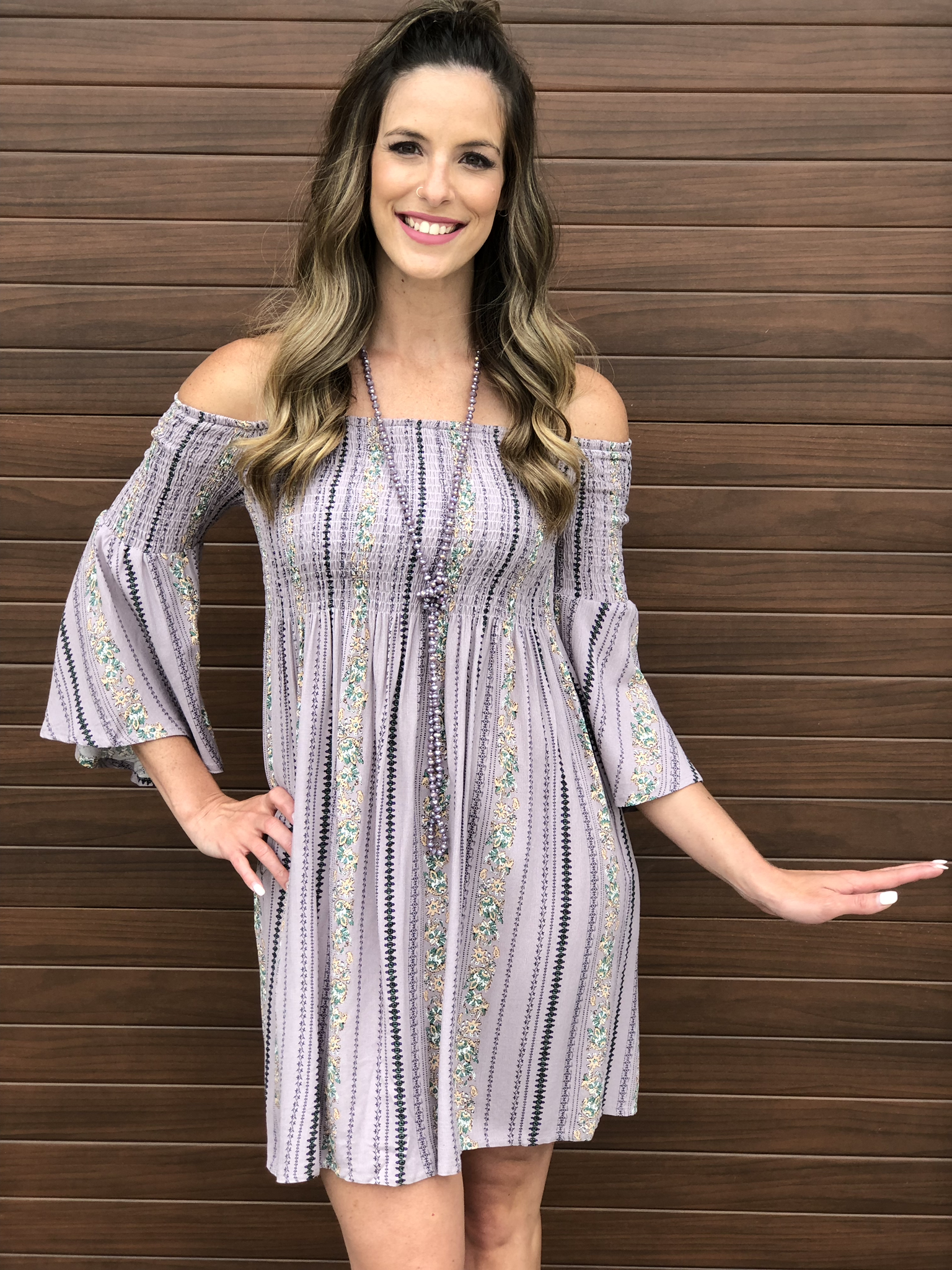 Purple Tunic Dress 983266
