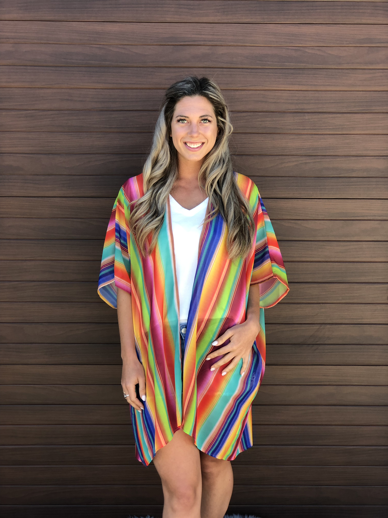 Bright Stripped Kimono 832888