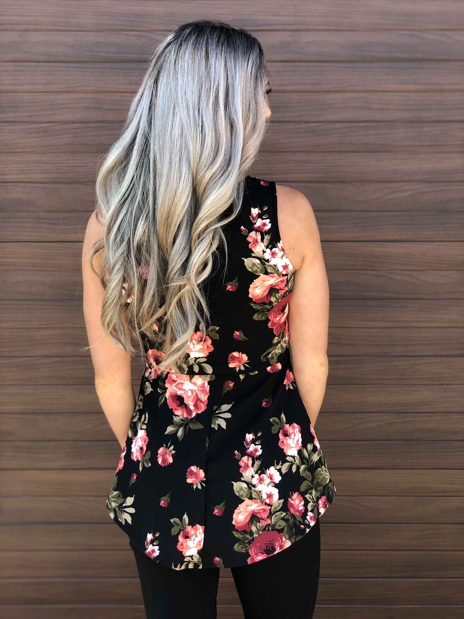 Floral Peplum tank top