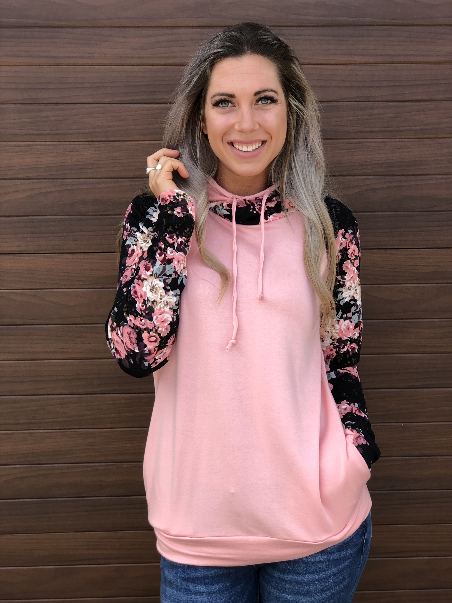 Floral Blush Double Hoodie 83446