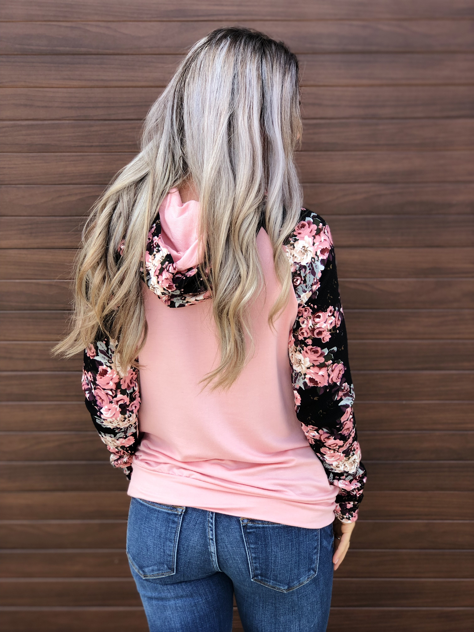 Floral Blush Double Hoodie
